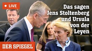 Livestream Ukraine Gazakrieg NatoKrise – das sagen Stoltenberg und von der Leyen  DER SPIEGEL [upl. by Balfore630]