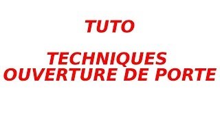 TUTO comment ouvrir une porte claquée  La technique avec radio [upl. by Aimee]