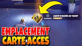 Emplacement CARTE ACCÈS du YATCH Fortnite Chapitre 5 [upl. by Winthrop646]