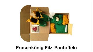 Filzen lernen  Bastelanleitung für Froschkönig Patschen aus Filzwolle 10 [upl. by Aiuoqes]