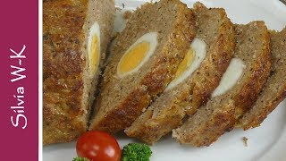 Hackbraten  falscher Hase  Hackbraten mit Ei [upl. by Cheadle]