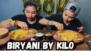 Eating Hyderabadi Veg amp Paneer Dum Biryani By Kilo  ​⁠YashalsMukbang [upl. by Gibson]