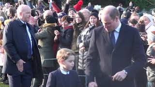 Prince William and Prince George at Sandringham Christmas 2019 [upl. by Aicarg724]