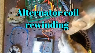 ALTERNATOR STATOR REWINDING [upl. by Llednil637]