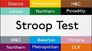 London Underground Stroop Test [upl. by Nuncia]