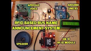 RFID Based Bus Name Announcement System in Bus Stops [upl. by Ilka939]