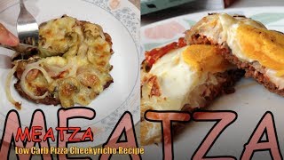 Meatza Low Carb Pizza cheekyricho Tutorial [upl. by Matilde]