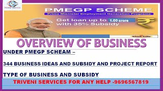 BEST BUSINESS IDEAS PMEGP 344 BUSINESS IDEAS AND SUBSIDY AND PROJECT REPORT [upl. by Ahseret]