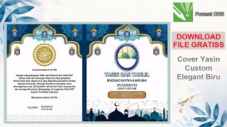 FILE GRATIS Cover Yasin Elegant Format CDR Corel Draw [upl. by Yleve37]