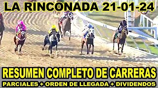 RESUMEN MAS COMPLETO DE CARRERAS HIPICAS 210124  LA RINCONADA [upl. by Basia]