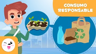 Consumo responsable para niños  Las tres erres Reducir Reutilizar y Reciclar [upl. by Erdah838]