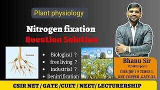 Nitrogen Fixation Question Solution II Nitrogen Cycle  Metabolism II Plant physiology Question II [upl. by Eedeed863]