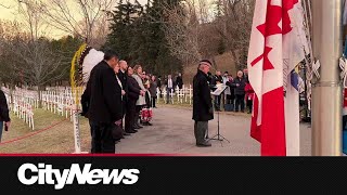 Dozens gather to honour and remember Indigenous Veterans in Calgary [upl. by Aissirac424]