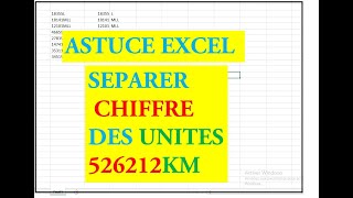 séparer chiffre des unités dans un tableau [upl. by Anuahsal]