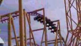 X Roller Coaster at Six Flags Magic Mountain [upl. by Gary]