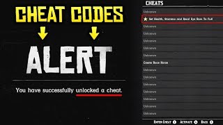 Red Dead Redemption 2  FULL LIST OF ALL CHEAT CODES How to Enter amp Use Them [upl. by Robbyn]