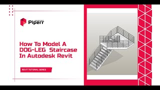 STAIRCASE IN REVIT CREATING DOGLEG STAIRCASE  5 MINUTES [upl. by Eimmis]