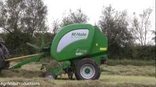 Silage 2012Baling amp Wrapping With The Massey Fergusons [upl. by Anoyek]