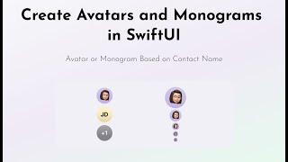 Create Avatars and Monograms using SwiftUI [upl. by Jeanie]