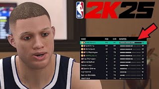 How to change My Player minutes amp Squad Rotation in NBA 2k25 [upl. by Karilynn]