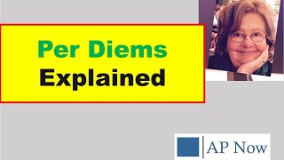 Per Diem Meaning [upl. by Buyers]