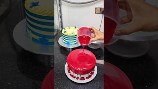 Red velvet glaze cake shortvideo viralvideo foryourpage ❤️❤️❤️❤️ [upl. by Rorrys]