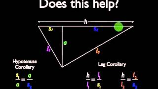 Corollaries to the Right Triangle Altitude Theorem [upl. by Gretel]