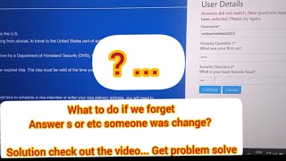 How to Recover Security Answers Back if Forgot Answers in F1 CGI PortalAll Type of visa [upl. by Hcaz516]