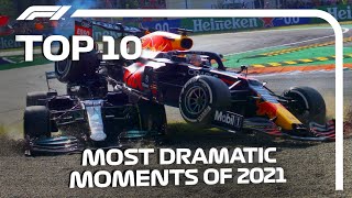 Top 10 Most Dramatic Moments Of The 2021 F1 Season [upl. by Yrak]