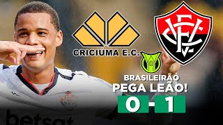 VITÓRIA VENCE O CRICIÚMA FORA DE CASA E RESPIRA NO BRASILEIRÃO CRICIÚMA 0 x 1 VITÓRIA  Narração [upl. by Argela]