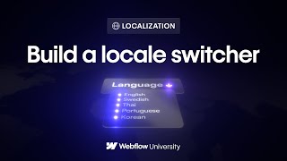 Build a locale switcher for a localized site in Webflow [upl. by Teodoor]