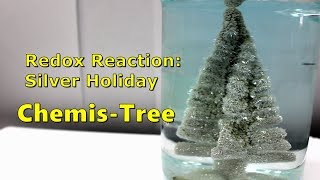 Redox Reaction Holiday ChemisTree Copper  Silver Nitrate Holiday Chemistry [upl. by Ecila392]