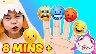 Emoji Shark Finger Family amp Baby Shark Finger Family Numbers Edition 1  5  DoReMi Kids Songs [upl. by Belamy]