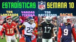 Estadísticas y Galardones  Semana 10  NFL 2022 [upl. by Lynde226]