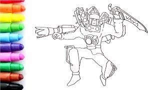 How To Draw UPGRADED TITAN SPEAKERMAN With Knife SKIBIDI TOILET 73 Part 2 [upl. by Esiralc481]