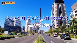 Casablanca MOROCCO Walking Tour  4K PART 3  Maarif amp Casa Anfa Zone [upl. by Atteyram867]