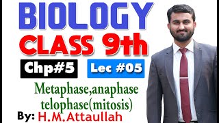 Metaphase anaphase and telophase  Smart syllabus  Chapter 5  9th class Biology  ALP  Lec 5 [upl. by Durkee]