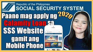 PAANO MAG APPLY NG CALAMITY LOAN SA SSS ONLINE USING MOBILE SSS Calamity Loan Online SSS TUTORIALS [upl. by Phalan]