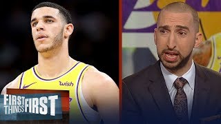 Nick Wright on Lonzo Ball Hes been the worst Laker by far  NBA  FIRST THINGS FIRST [upl. by Gittel]