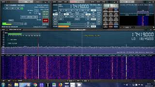 XPA2 Russian number station received 17419 kHz USB SDRplay RSP1A [upl. by Dressler]