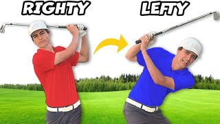 We Played Golf LEFT HANDED bad idea [upl. by Hanas887]