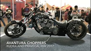 Avantura Choppers Rudra and Pravega  Exhaust Note  IBW 2017 HD [upl. by Chrystal]