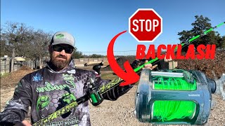 🛑Stop backlash on baitcaster reel How to cast a level wind and not birds nest conventional reel [upl. by Rustice609]