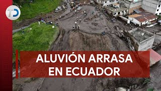 Aluvión de lodo y escombros deja al menos 24 muertos en Ecuador [upl. by Auohs]