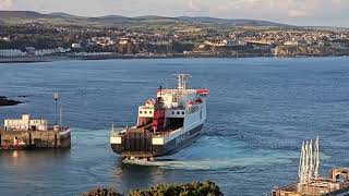 MANXMAN and BEN MY CHREE swap berths at Douglas 12th September 2023 [upl. by Treb]