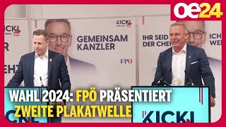 Wahl 2024 FPÖ präsentiert zweite Plakatwelle [upl. by Nnaeel]