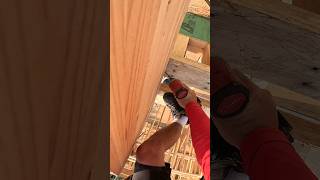 Craning beams from the other day part 1 framing construction carpentry [upl. by Hewes]