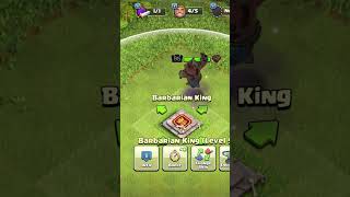 TTRPG Barbarian King😳Clash of clans🤯shorts coc clashofclans [upl. by Artimid]