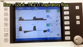 Resistance of the respiratory system on Draeger Evita 4 ventilator [upl. by Vinay]