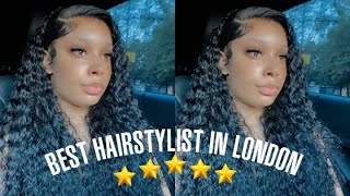 Went To THE BEST RATED LONDON HAIRSTYLIST Alipearl Deep Wave Wig Install [upl. by Kalbli362]